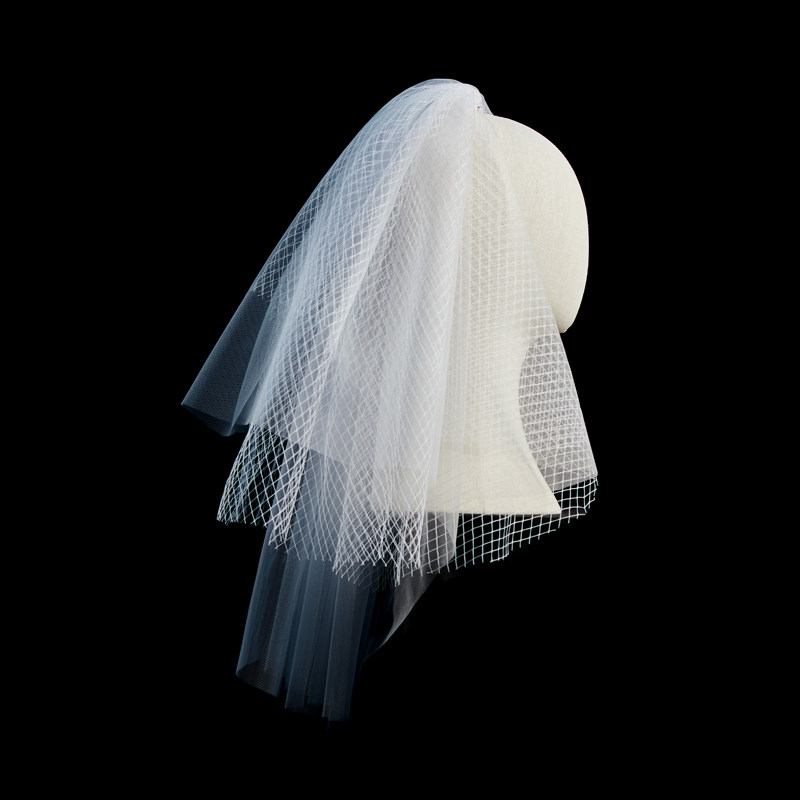 简柒原创《伴奏》结婚复古轻婚纱女旅拍短款新娘头纱头饰超仙森系