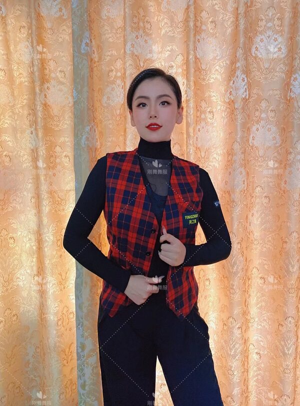 【刚舞定制】霍肖宇三粒扣马甲(8082)吉特巴水兵舞三步踩休闲伦