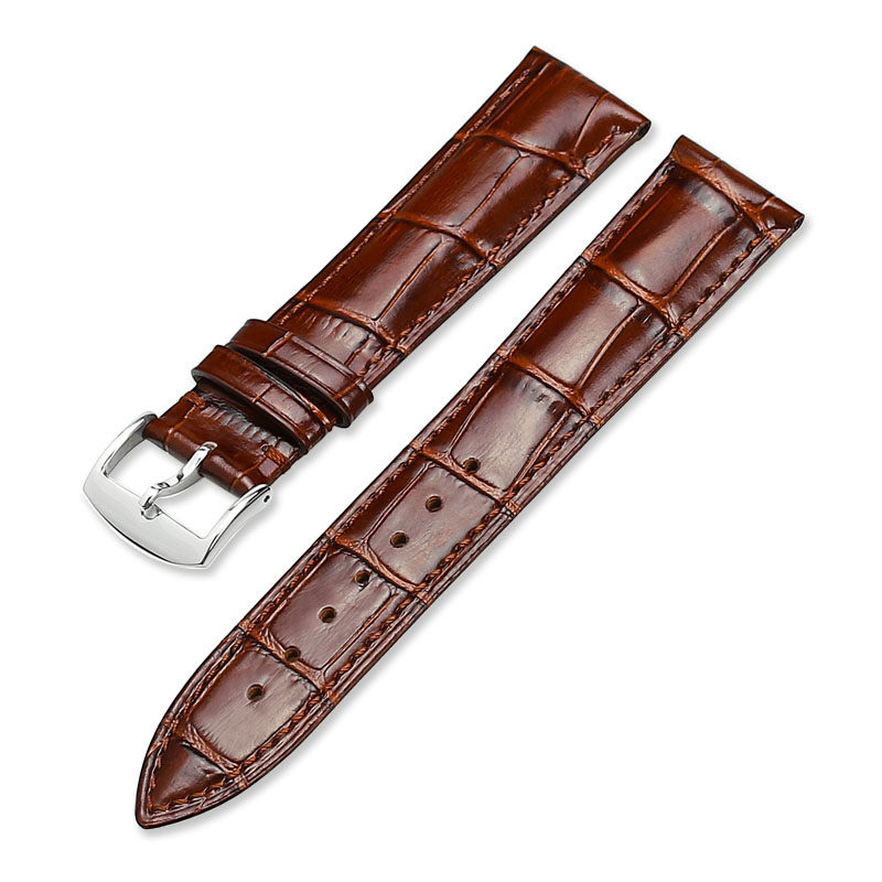 angus爱格斯手表表带牛皮真皮表带男女针扣适用卡西欧天梭浪琴ck