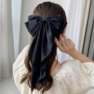 发带女绑发秋冬发圈大蝴蝶结头饰头绳马尾头花丝巾飘带扎头发发绳
