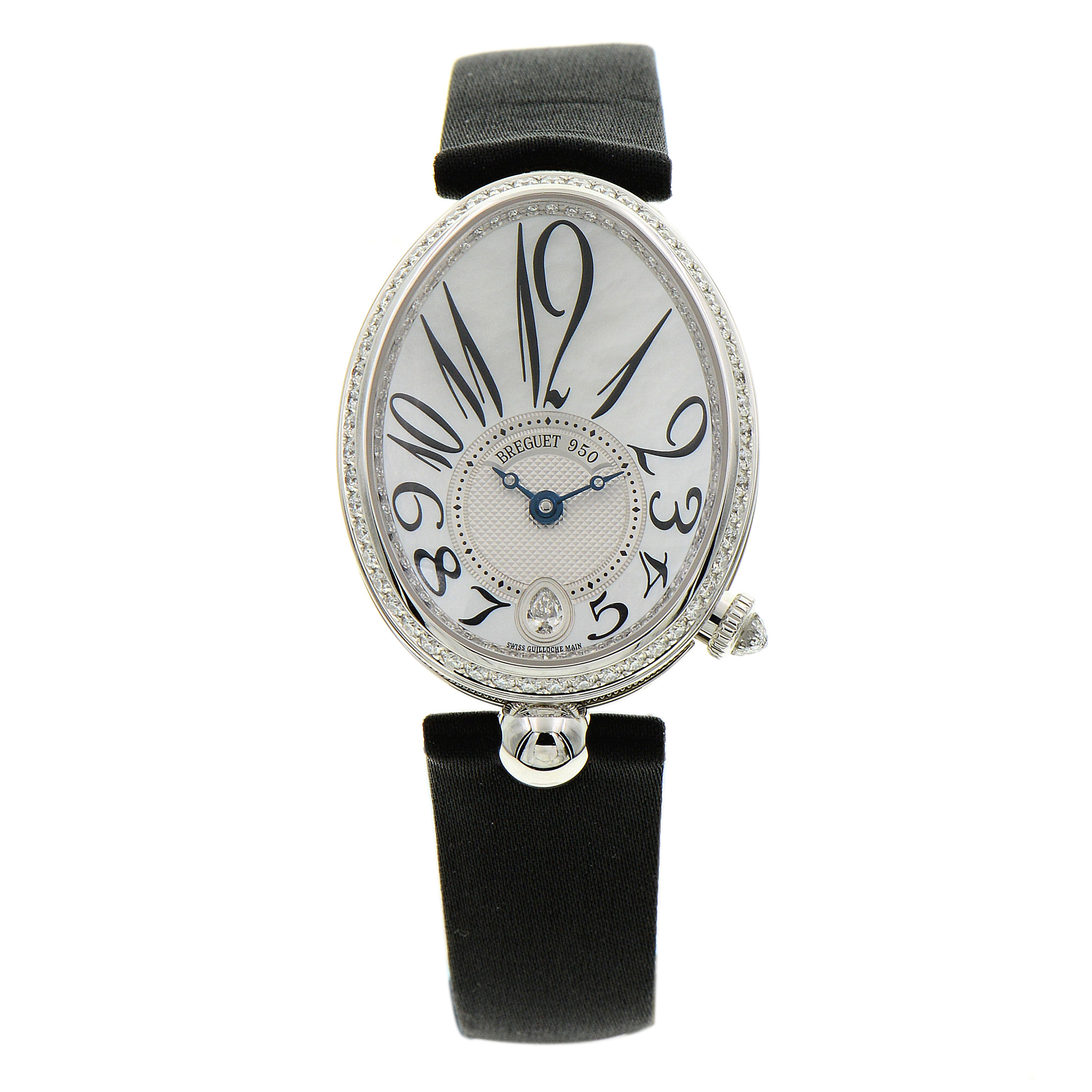 [9.9新]宝玑-白金-镶钻-皮带-自动机械女表未使用