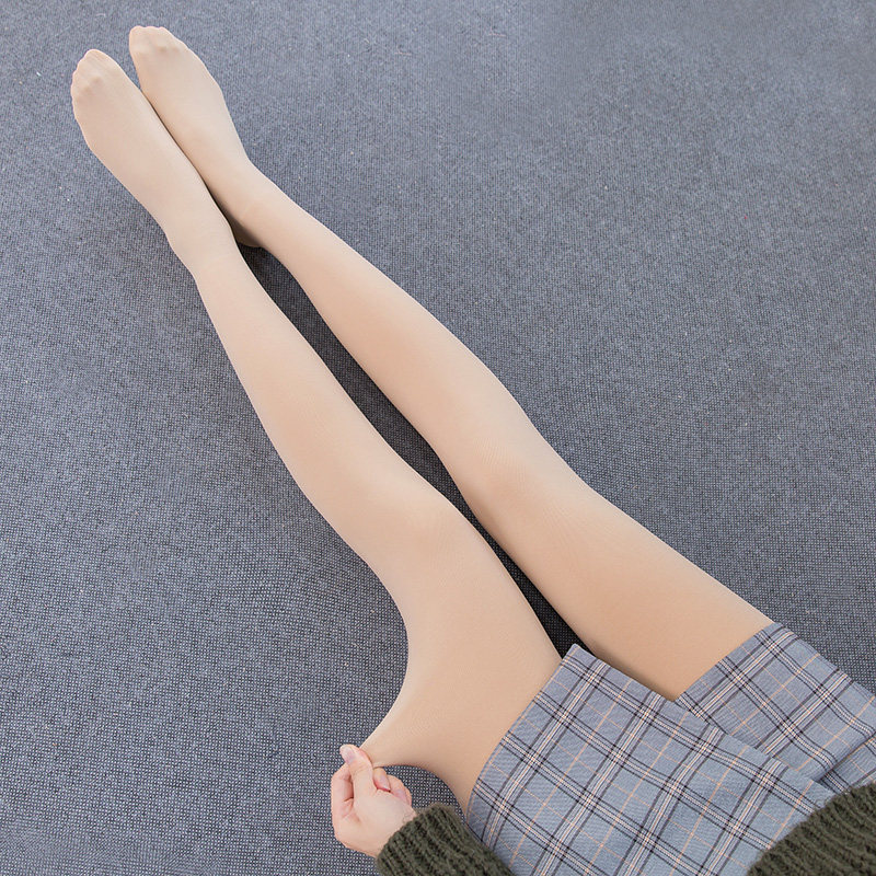 秋冬季肉色光腿打底裤女内穿薄款外穿神器加绒保暖裤子2019新款