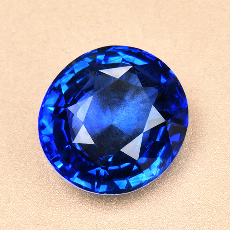 3.10ct 天然vividblue蓝宝石裸石火彩好晶体干净国际egl证书认证