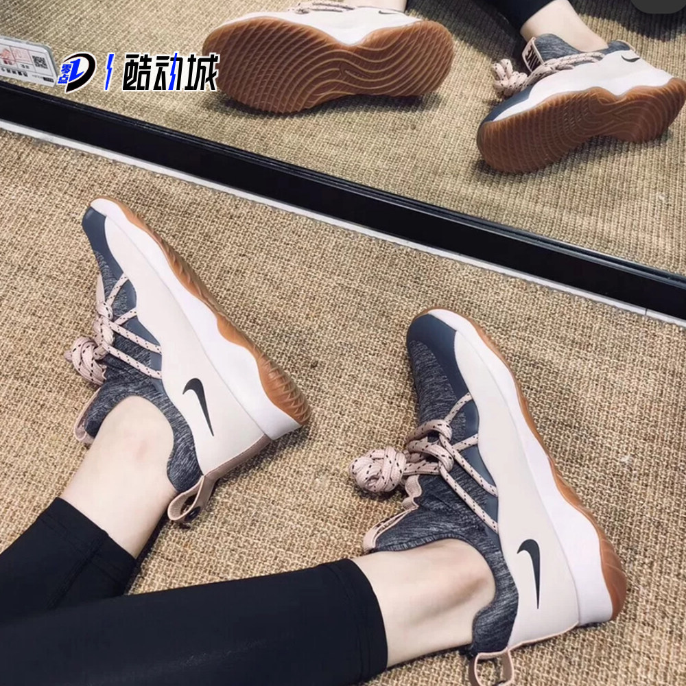 专柜正品耐克跑鞋女nike city loop网红粗绳鞋带休闲鞋aa1097-100