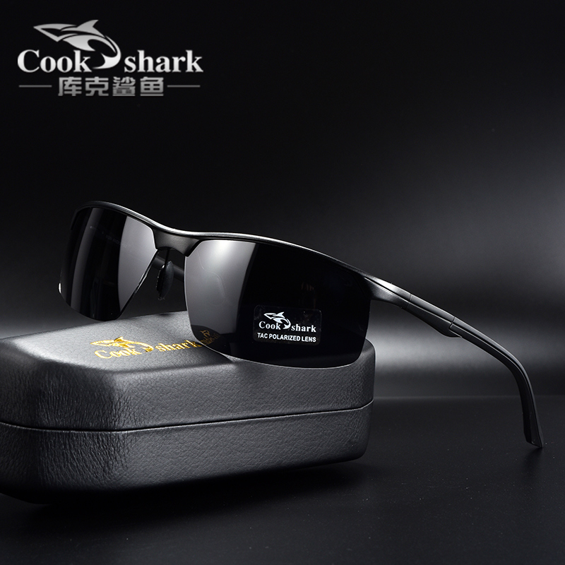 cookshark库克鲨鱼新款偏光太阳镜男防紫外线开车专用变色墨镜