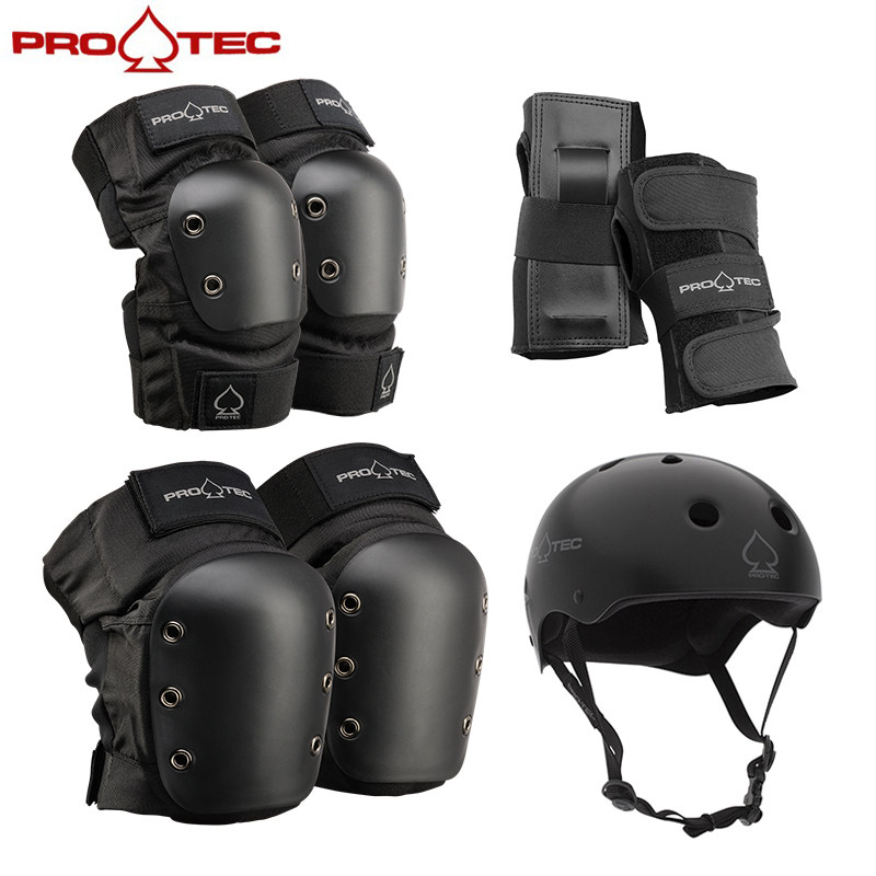 美国protec滑板护具儿童成人陆冲轮滑滑雪骑行187护膝护肘腕头盔