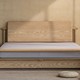 日式原木双人床白蜡木卧室带抽屉实木床简约现代储物高箱床定制
