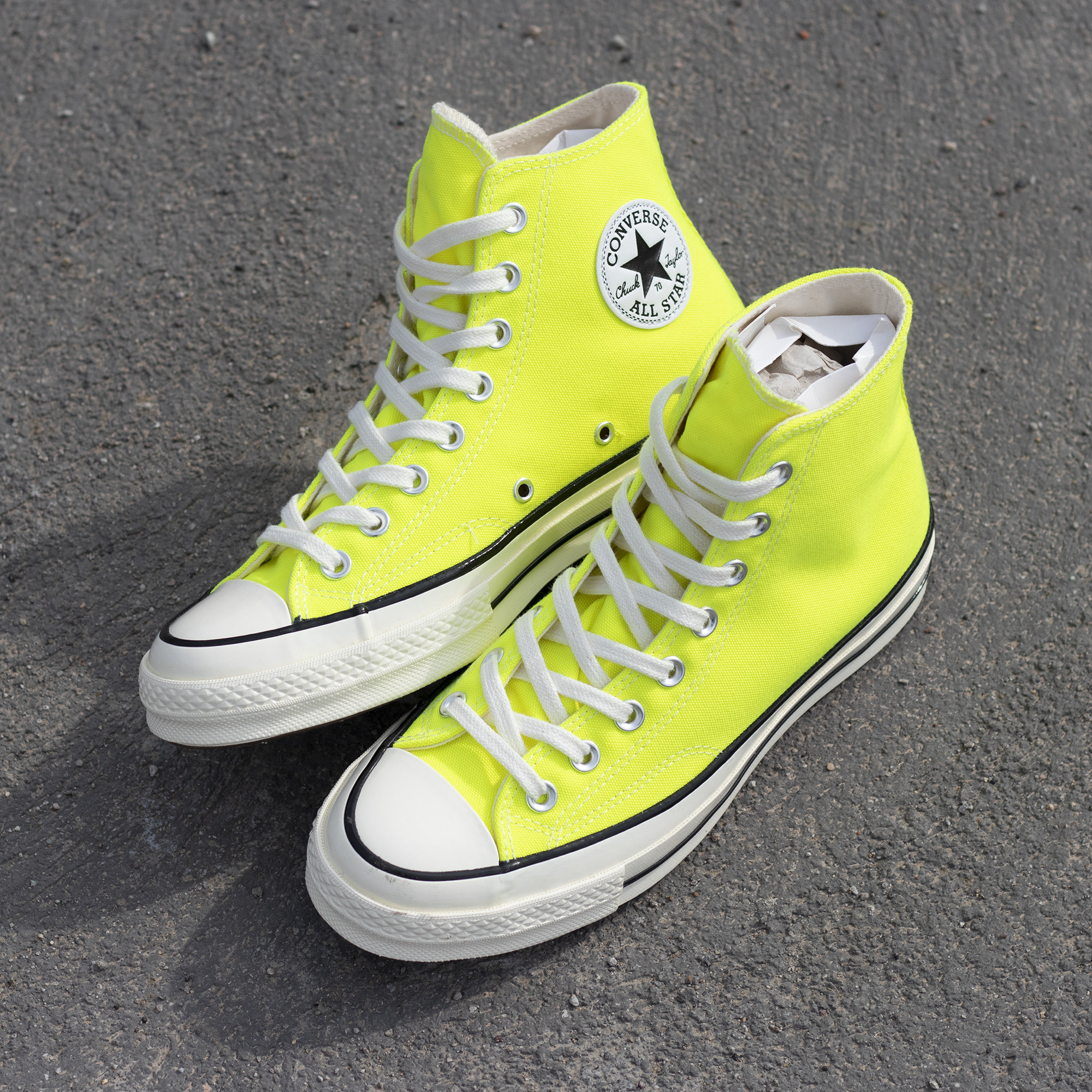 converse匡威1970s 荧光色 柠檬黄三星标高帮男女鞋帆布鞋169341c