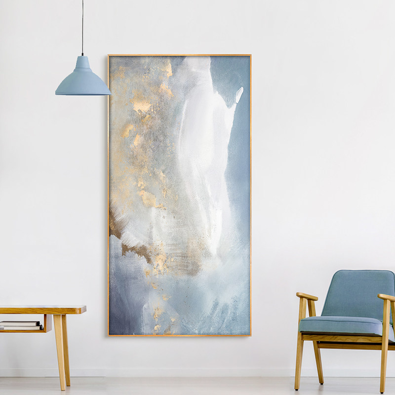 壁画入户玄关挂画背景墙走廊过道装饰画竖版现代轻奢简约高档装饰