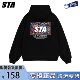 STA旗舰店美式复古印花连帽卫衣男女潮牌街头重磅纯棉情侣外套