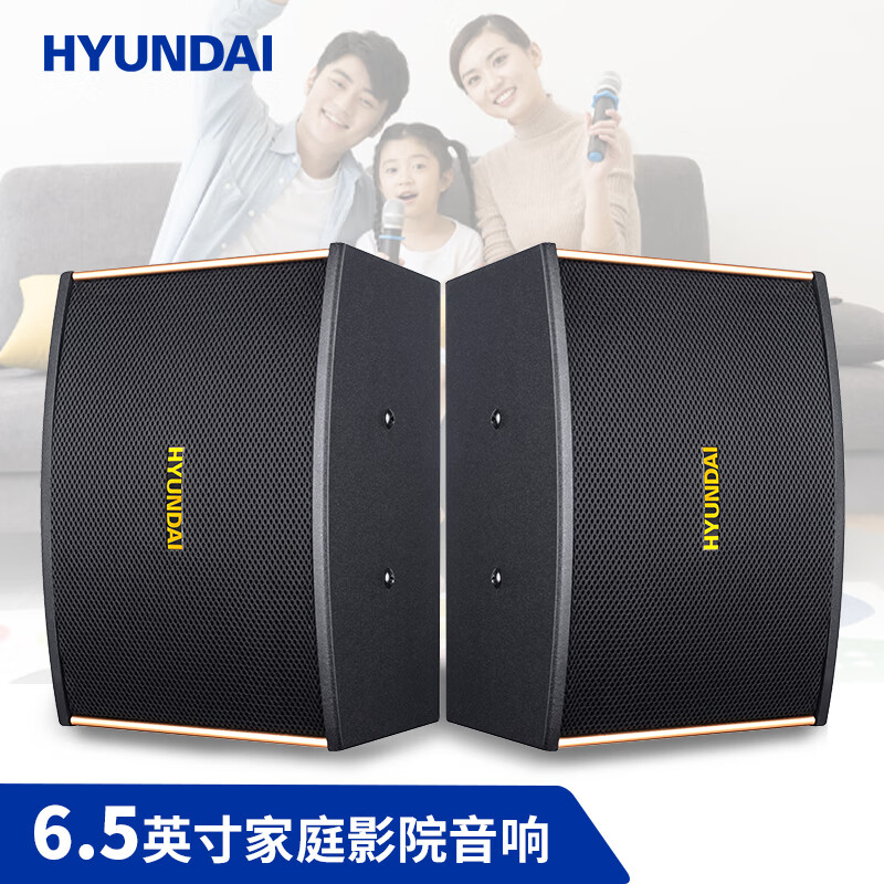 HYUNDAI现代HY-6A家庭影院音响6.5寸KTV家用小型办公迷你卡包音响