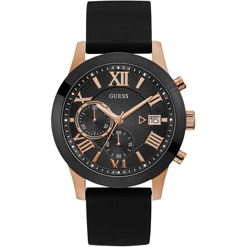 guess盖斯腕表专柜正品美国代购男子舒适流行硅胶带双眼计时手表