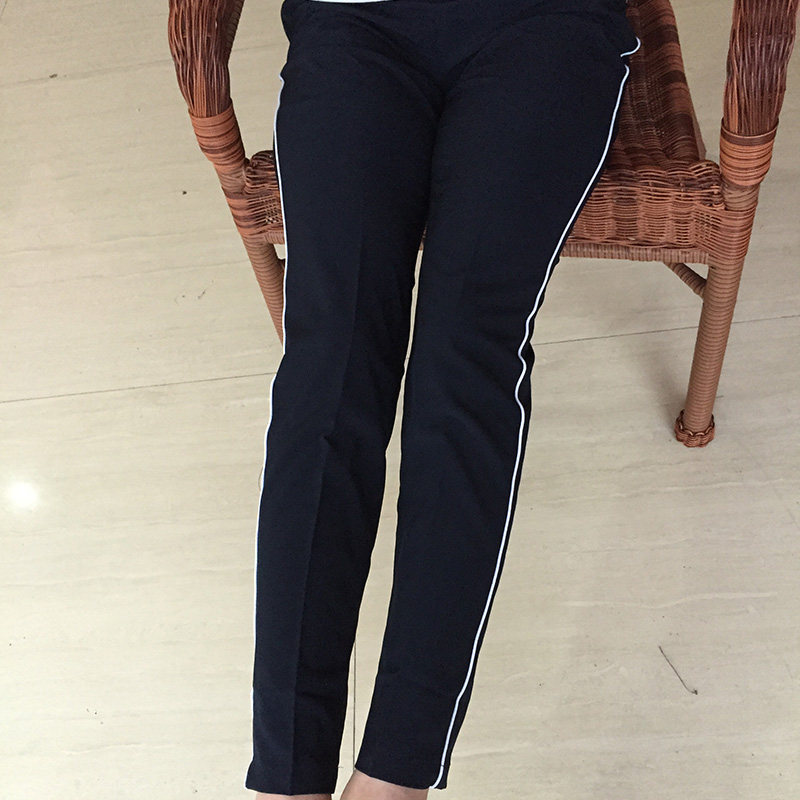 校裤女春秋校服裤运动裤小脚裤薄款修身学生休闲裤微弹超轻收脚裤