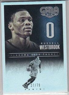 NBA球星卡 Panini Gala 雷霆队 威斯布鲁克 折射base限79