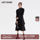 LOFTSHINE珞炫黑色连衣裙冬季新款气质高级修身裙子72513485