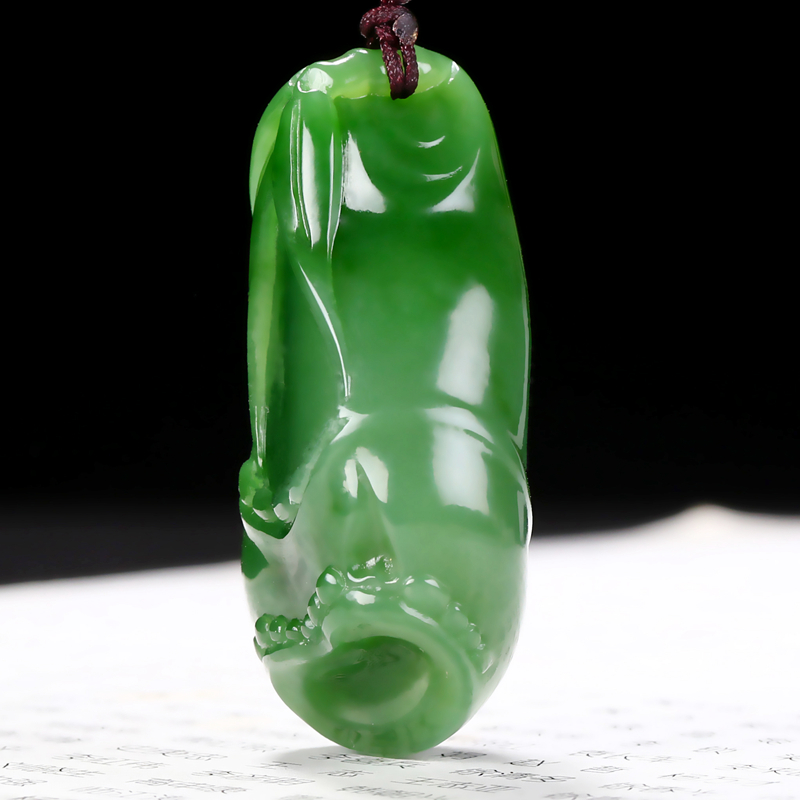 【即拍即得】河南玉雕大师王朝安 和田玉 节节高升挂件33.94g