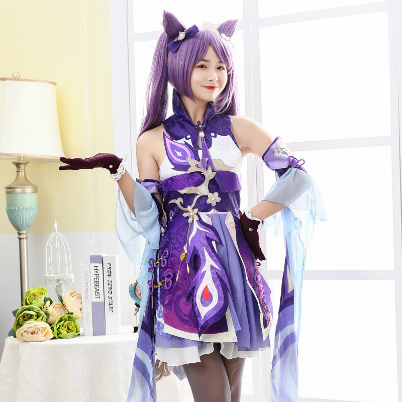 原神cos服 璃月七星刻晴游戏套装c服可爱风性感cosplay服装女国漫