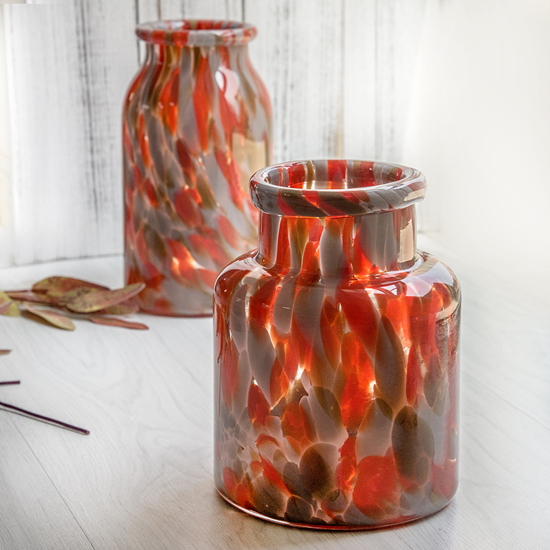 【WU HOME 5+】手工琉璃花瓶玻璃罐出口留样复古文艺装饰艺术摆件