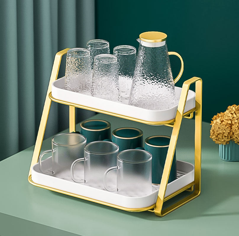 双层玻璃杯架