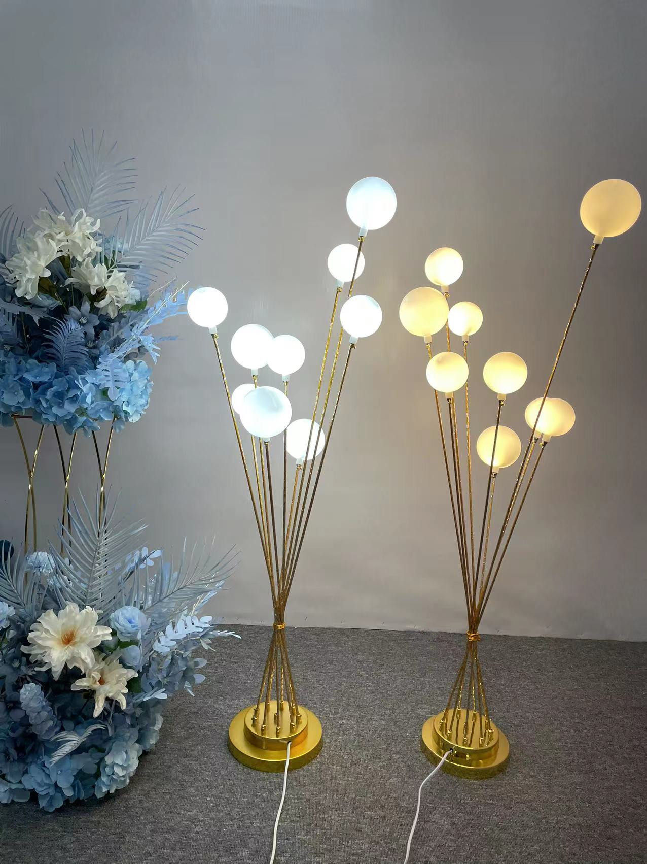 婚庆道具苹果树路引灯铁艺电镀金幸福果树路引摆件婚礼堂舞台布置