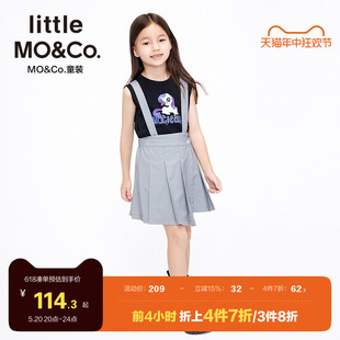 little moco童装夏装儿童半身裙女童短裤背带裙儿童裙裤大童裙子