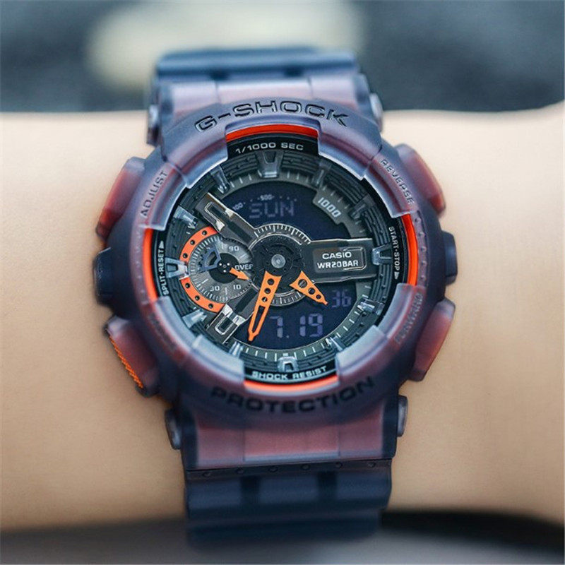 卡西欧casiogshock手表冰韧半透明双显电竞运动男表ga110ls