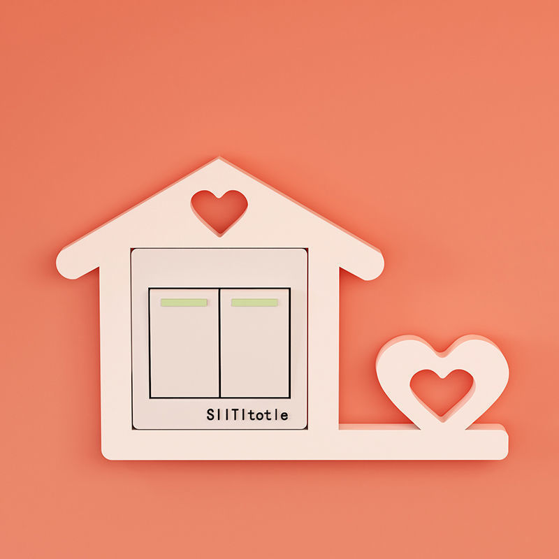 家庭装开关套3d立体开关贴开关保护套插板可爱免粘装饰墙贴小清新