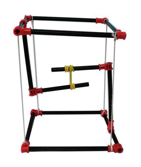 反重力线悬浮张拉结构材料包抖音网红反重力互字平衡张拉整体结构