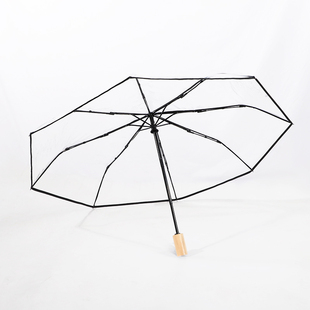 透明雨伞全自动大号折叠创意网红伞结实耐用高颜值男女生手动伞小