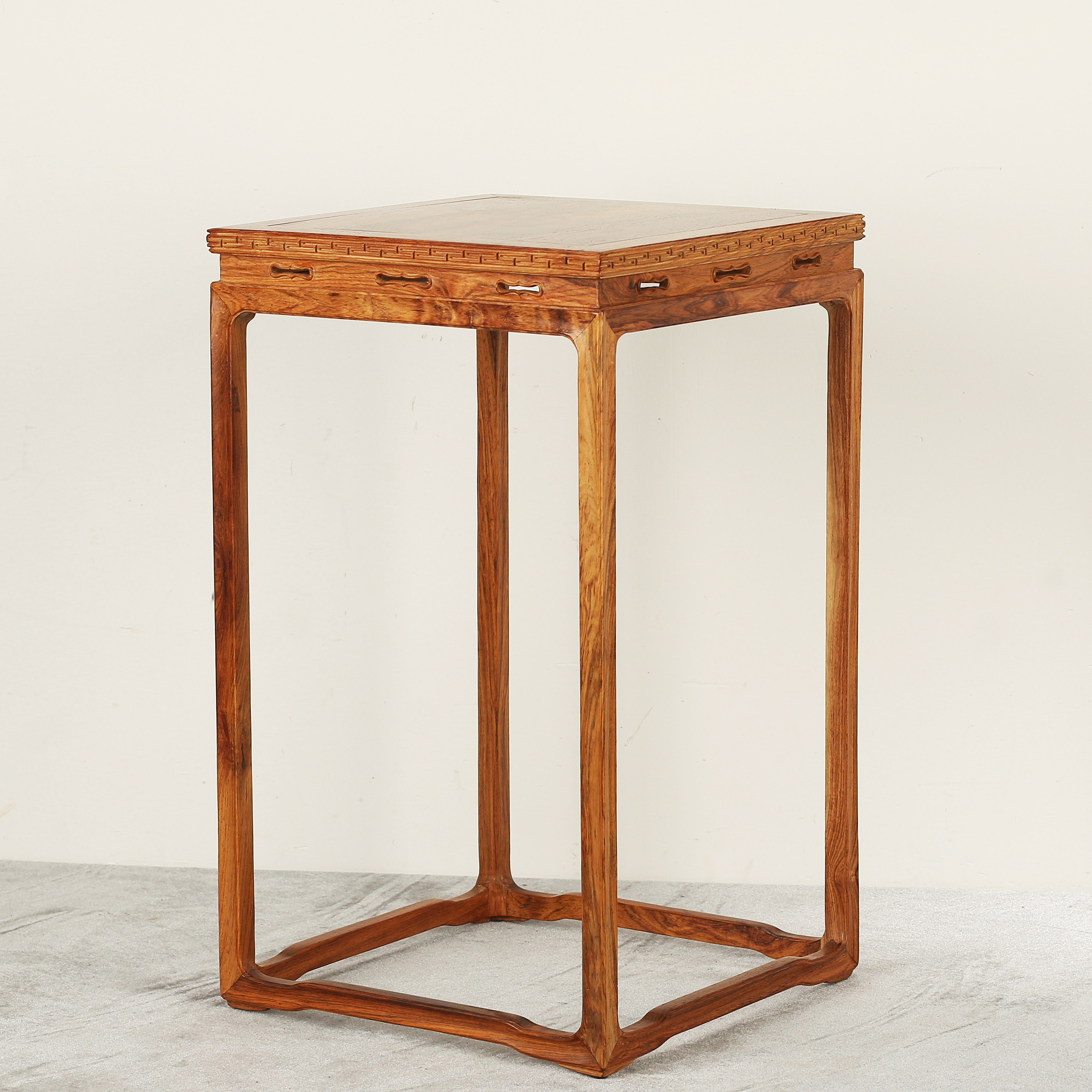 【即拍即得】保真黄花梨木花架一对 家居装饰置物架子