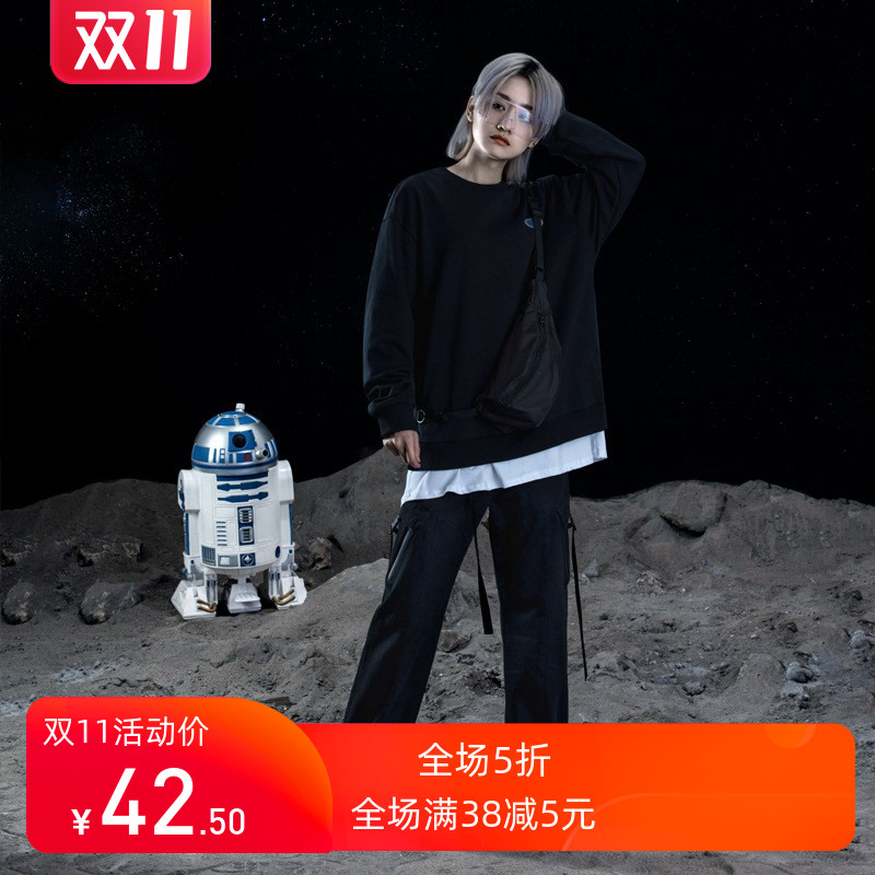 珍妮空间站黑色工装裤女2020初秋新款宽松高腰显瘦学生休闲直筒裤|ruв категории Женская одежда, брюки, брюки - от Buy2taobao.com для оказания профессиональной услуги покупки агента Taobao