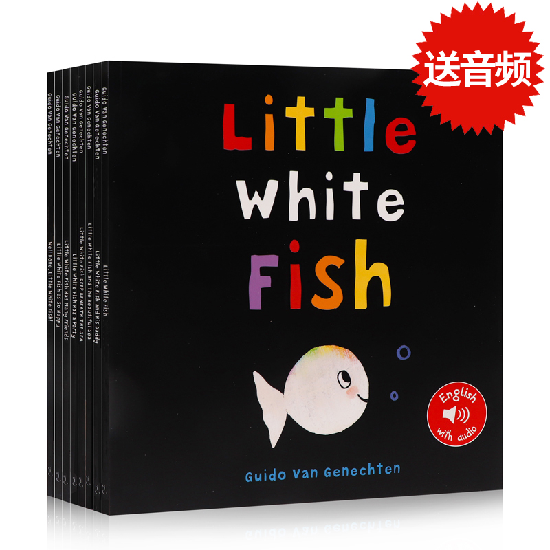 小白鱼系列8册 Little White Fish 英文原版绘本获奖绘本儿童英语启蒙海洋动物书图画故事书亲子阅读Guido Van Genechten0-3/3-6岁