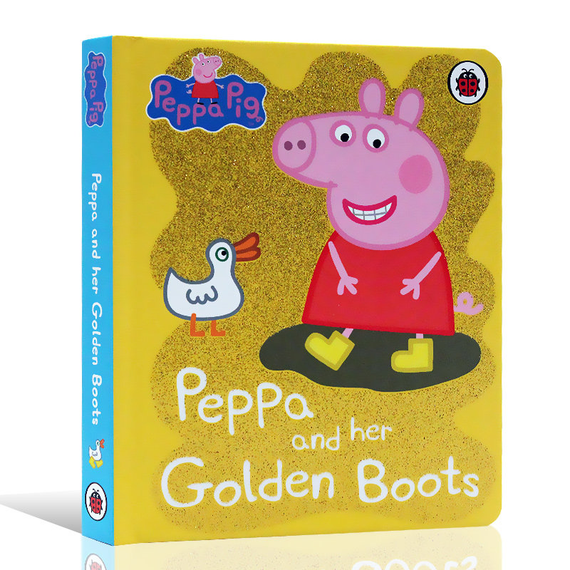 and her golden boots佩奇和金色靴子 英文原版 粉红猪小妹 小猪佩奇