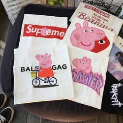 韩娇晴2018夏季新款韩版宽松抖音同款小猪佩