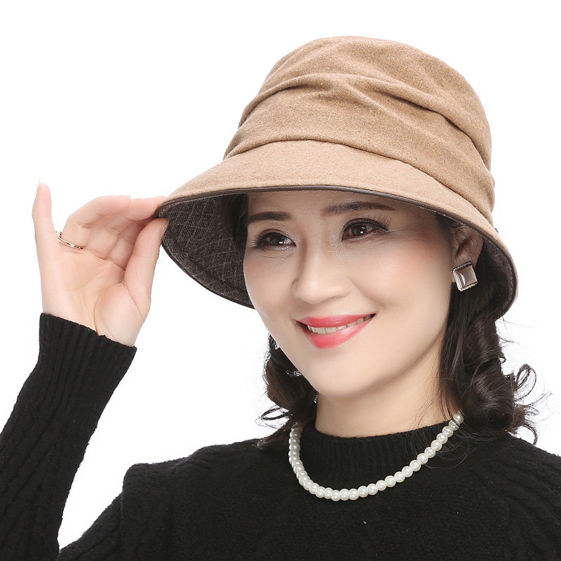 中老年人帽子女春秋天薄款盆帽渔夫帽休闲老人帽奶奶遮阳帽女布帽