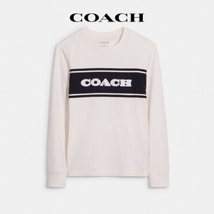 【官方授权】COACH/蔻驰中性风卫衣轻奢简约时尚百搭通勤长袖T恤