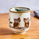 [陶瓷王]日本原装进口九谷烧日式陶瓷单个汤吞杯茶盅茶具经典花鸟