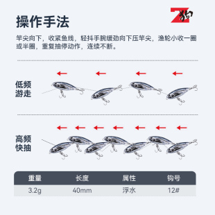 国王路亚Z狗微物之字狗水面系远投浮水铅笔路亚饵淡水小翘嘴假饵