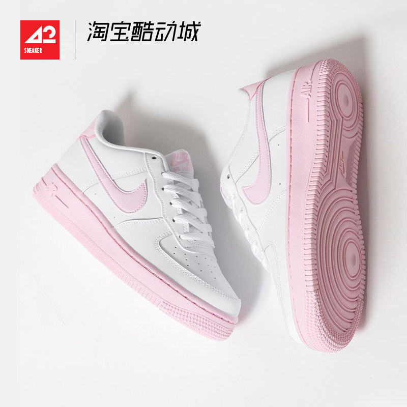 42运动家 nike air force 1 af1空军一号 樱花粉 板鞋 cv7663-100