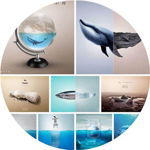 水资源保护地球海洋环境生态平衡创意公益海报设计psd分层素材图