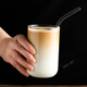 耐热玻璃杯透明高颜值女生冰美式咖啡杯高硼硅耐高温家用水杯子