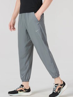 Nike耐克男裤2023夏季新款透气跑步运动裤束脚休闲梭织长裤FB7498