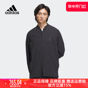 adidas阿迪达斯男款2024夏季新款宽松休闲运动长袖衬衫IW1510