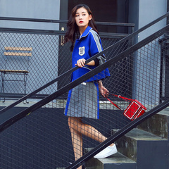 2017春秋季新款韩版女套装秋季气质A字半身短裙时尚运动两件套潮