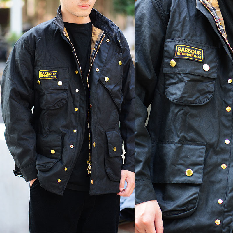 现货 英国barbour international油蜡夹克风衣巴伯尔涂蜡外套男