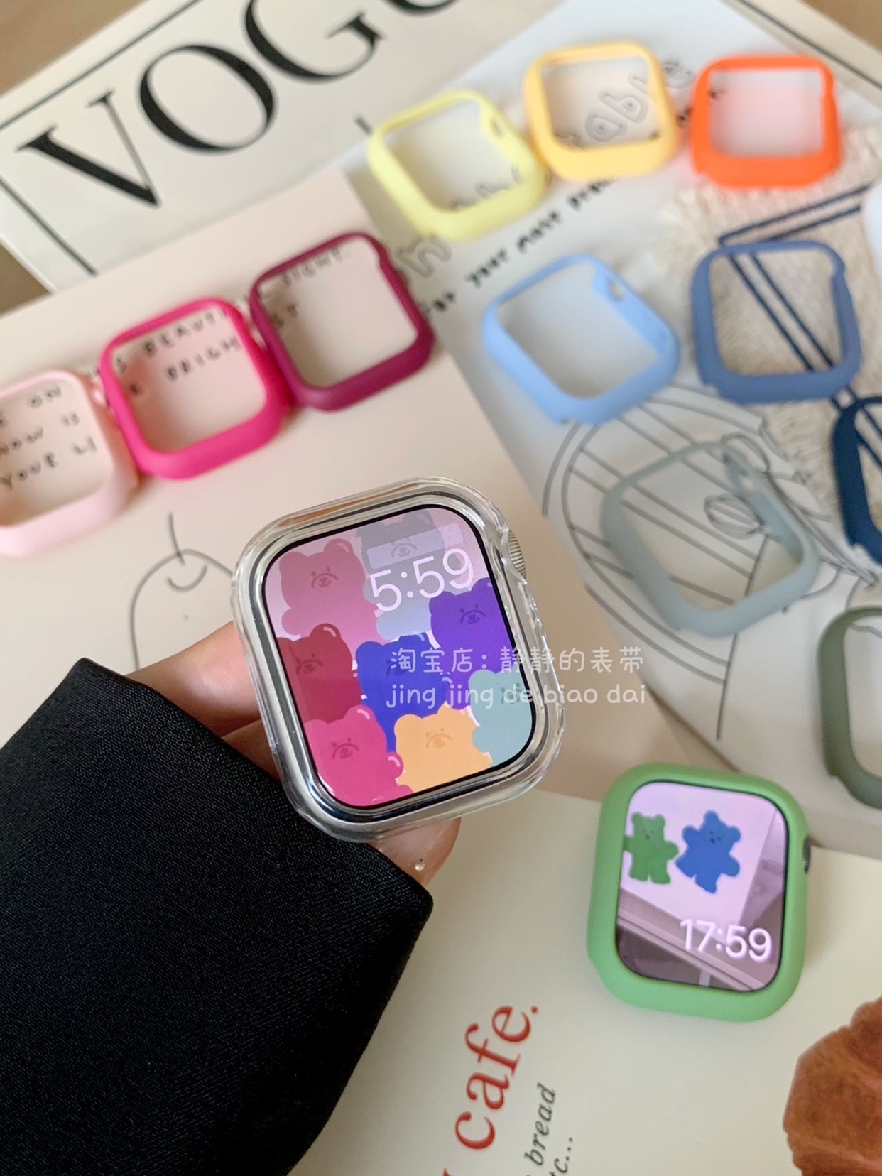彩色保护表壳镂空适用于苹果手表Ap
