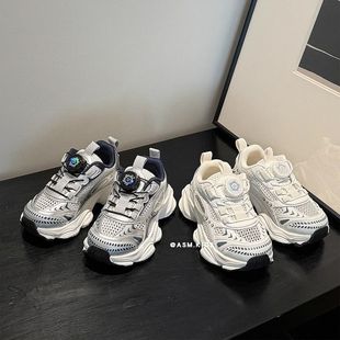 韩版儿童运动鞋2024新款春秋女童鞋子透气男童老爹鞋宝宝跑步鞋单