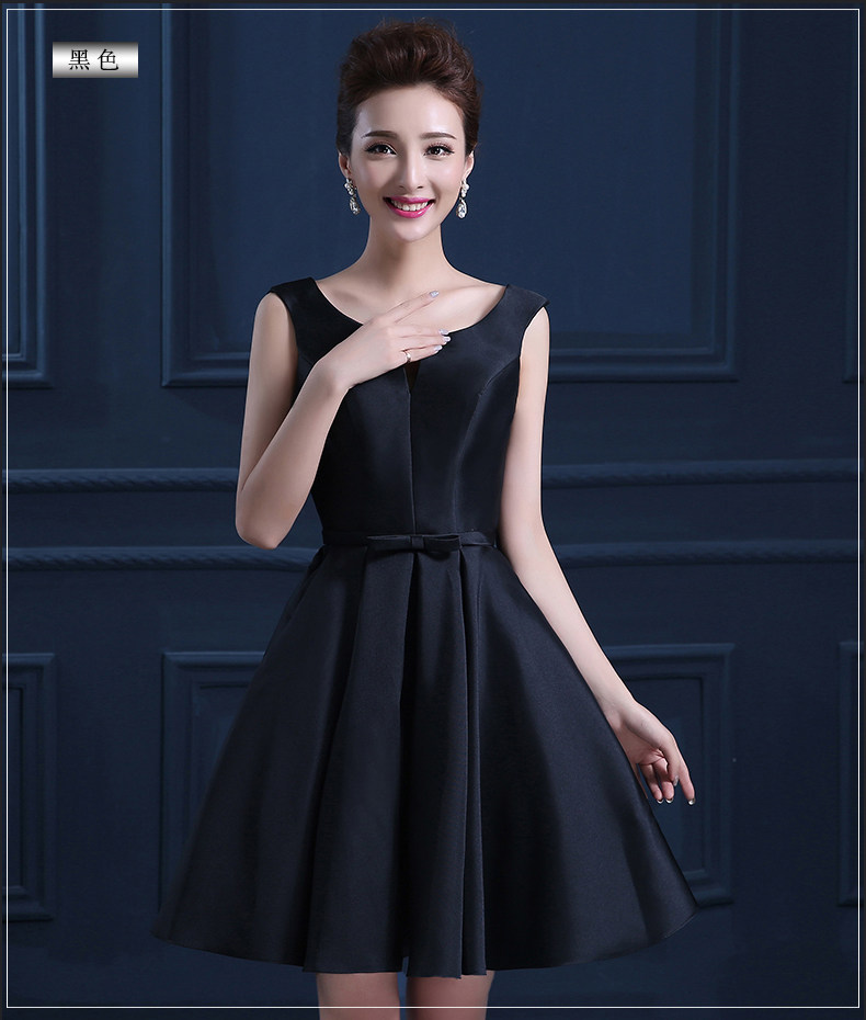 晚礼服女2021新款宴会聚会短款白色小个子平时可穿伴娘服连衣裙女