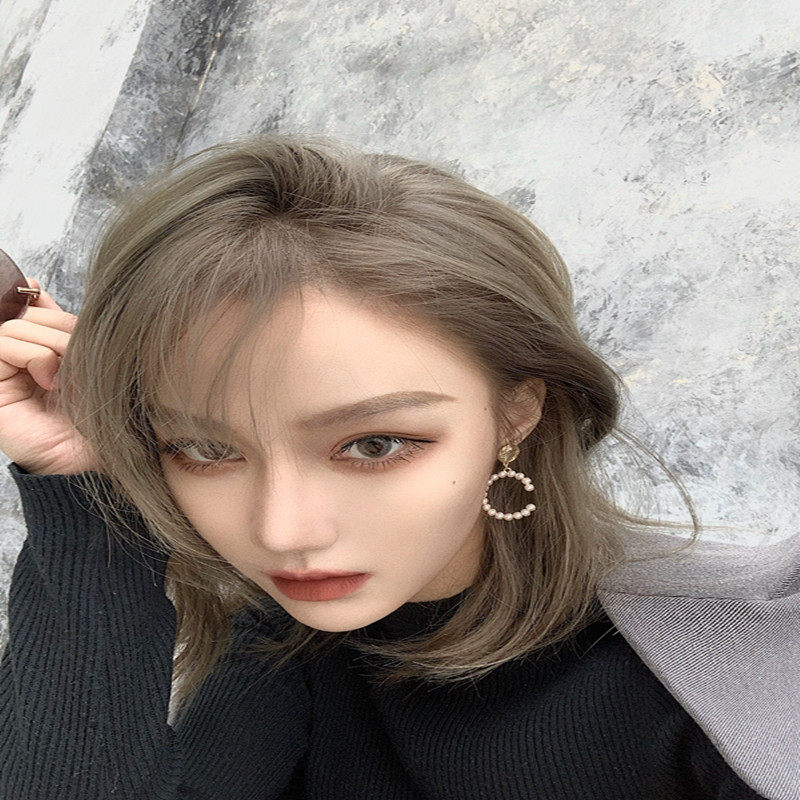 青木亚麻灰染发剂2021流行色奶茶灰棕茉莉茶染发膏正品显白不刺激