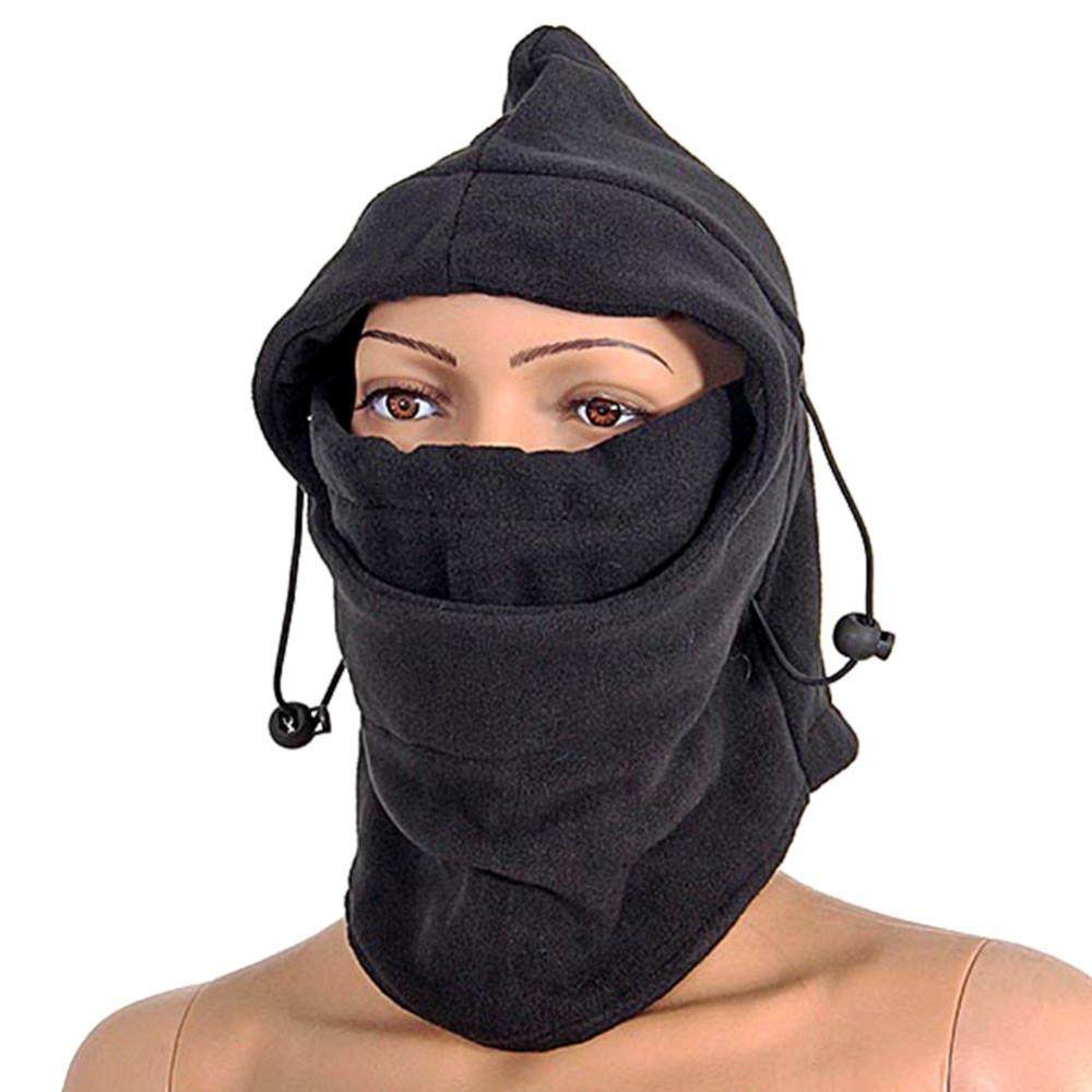 winter hooded hat thick warm cap riding knit hat for men